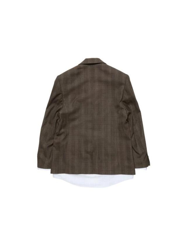 아크네 스튜디오 [해외직구] 26FW 아크네 스튜디오 수트 자켓 AH0353 BROBK BROWN 착용컷