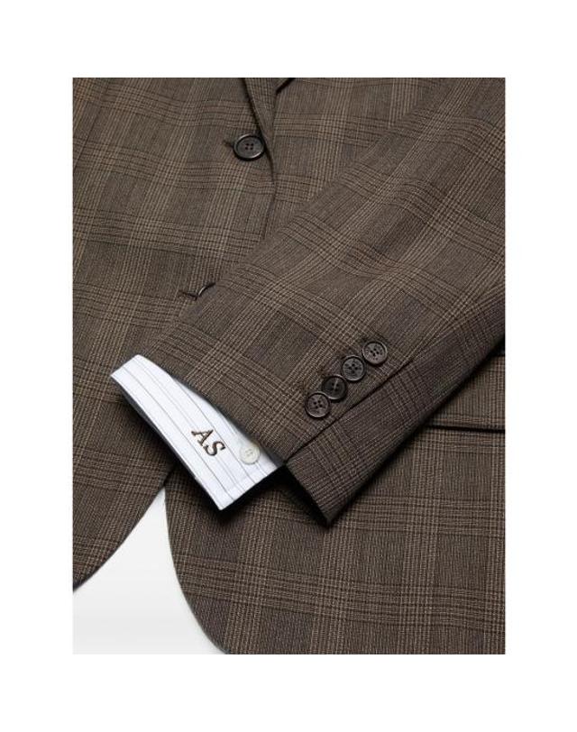아크네 스튜디오 [해외직구] 26FW 아크네 스튜디오 수트 자켓 AH0353 BROBK BROWN 착용컷