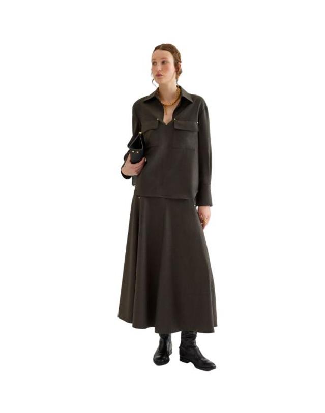 아뇨나 [해외직구] 26FW 아뇨나 셔츠 TD1202YU1142 E73 DARK GREEN 착용컷