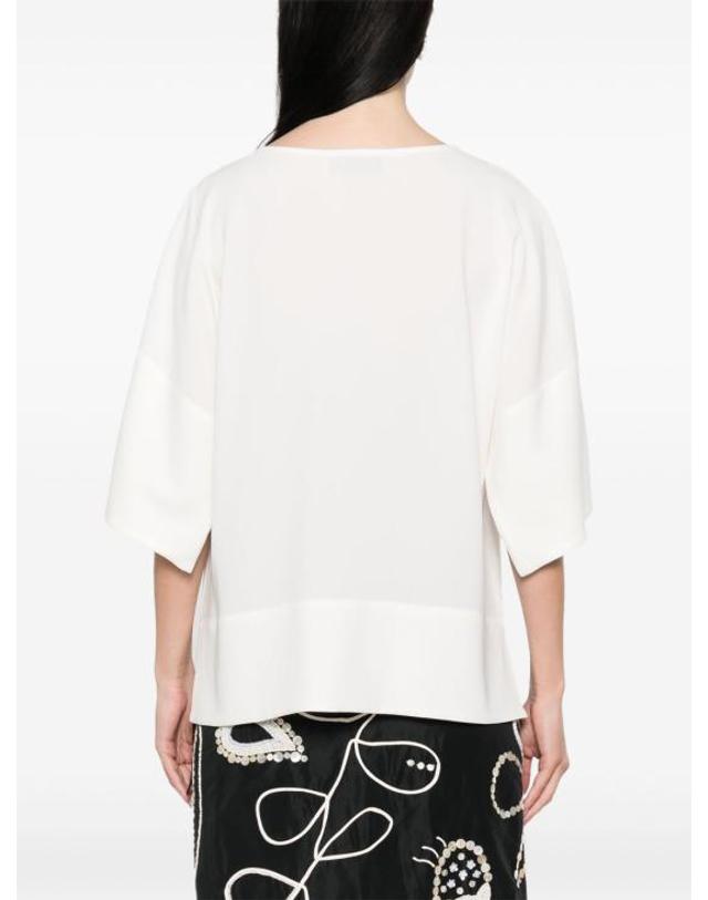 알베르토비아니 [해외직구] 25SS 알베르토비아니 블라우스 MM895 AC0028100 Ivory 착용컷