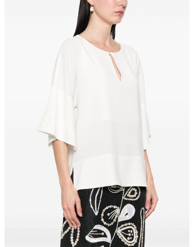 알베르토비아니 [해외직구] 25SS 알베르토비아니 블라우스 MM895 AC0028100 Ivory 착용컷