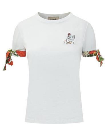 [해외직구] 26SS 알레산드로 엔리케즈 반팔 티셔츠 SS26AES101FCOR 000GAL B CO RICAMO GALLINA