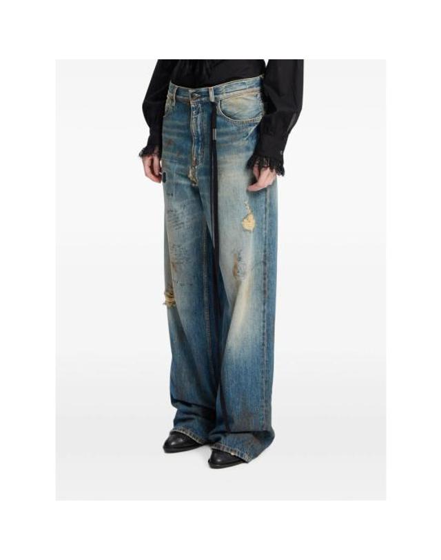 앤 드뮐미스터 [해외직구] 26FW 앤 드뮐미스터 스트레이트 팬츠 B0014543 FA787 053 BLUE 착용컷