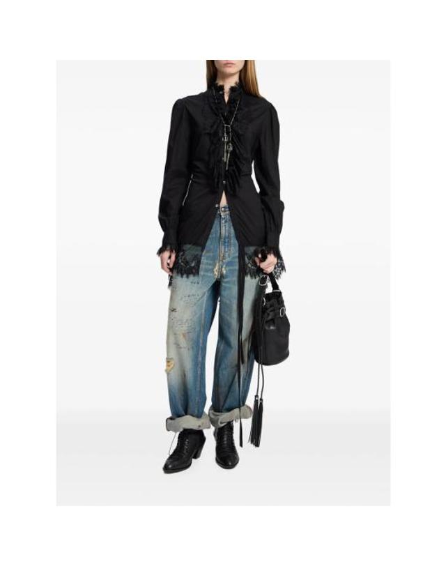 앤 드뮐미스터 [해외직구] 26FW 앤 드뮐미스터 스트레이트 팬츠 B0014543 FA787 053 BLUE 착용컷