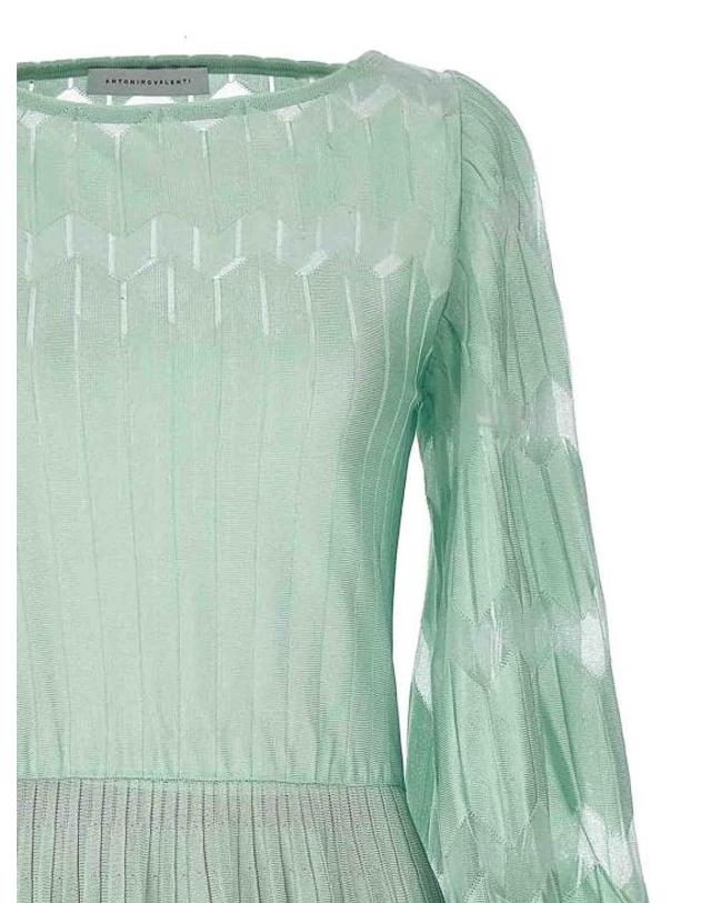 안토니노 발렌티 [해외직구] 24SS 안토니오발렌티 롱 원피스 7280AV297 Green 착용컷