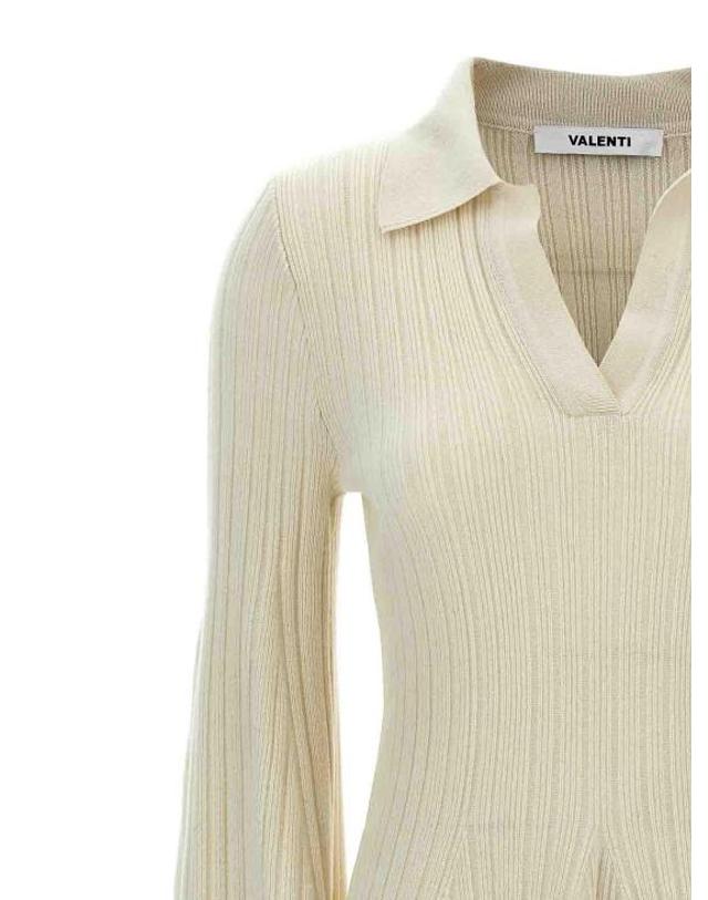 안토니노 발렌티 [해외직구] 24FW 안토니오발렌티 미디 원피스 8151AV24W1304 White 착용컷