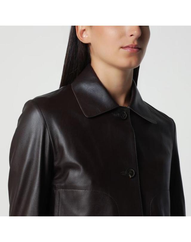 아르마 [해외직구] 26FW 아르마 가죽 자켓 003L26600602LE CO BROWN 착용컷