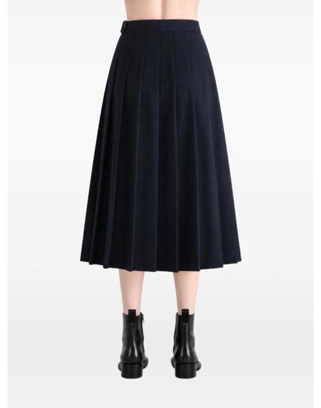 오라리 [해외직구] 26SS 오라리 스커트 A26SS04MH DRK NVY DARK NAVY 착용컷