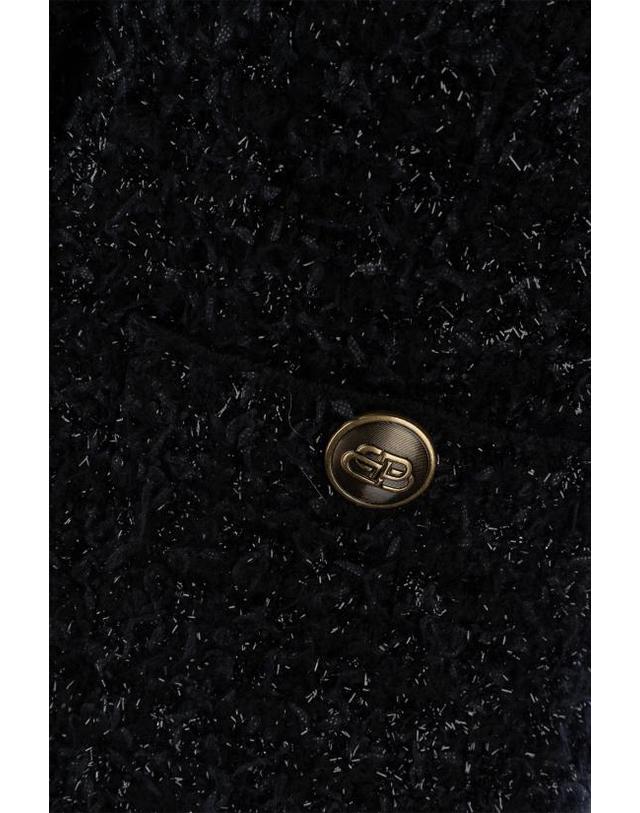 발렌시아가 [해외직구] 24FW 발렌시아가 트위드 크롭 가디건 793604T3328 1000 BLACK 착용컷