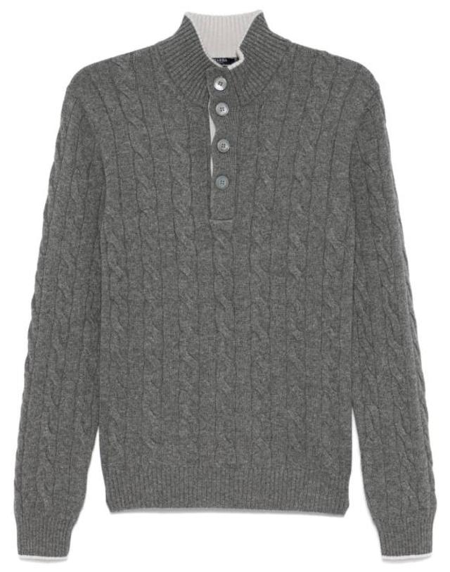 바르바 [해외직구] 24FW 발바 스웨터 KNITWEAR 1967223551 0098 GREY 착용컷