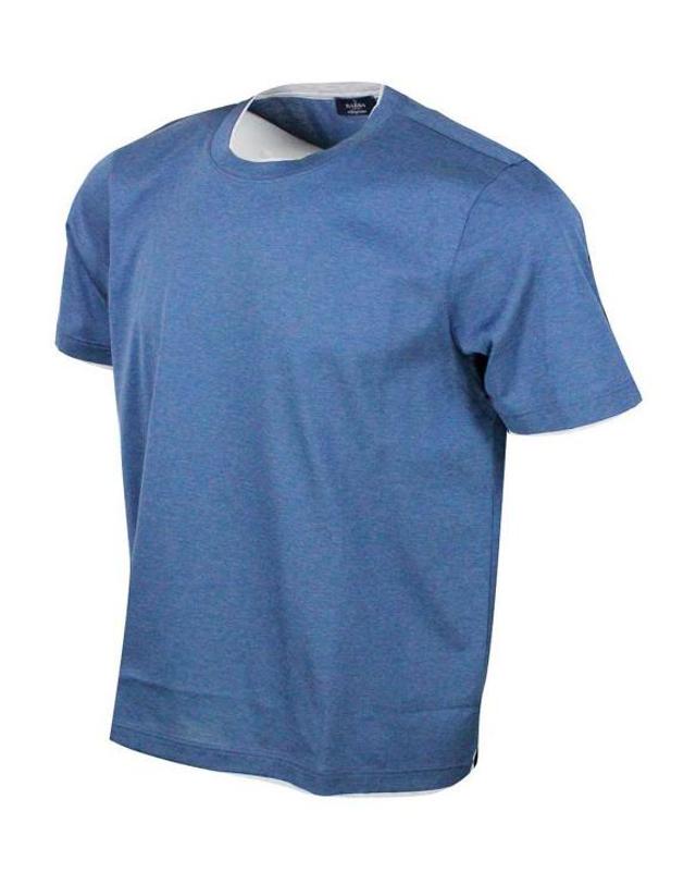 바르바 [해외직구] 26SS 발바 반팔 티셔츠 6052373711584 Blue 착용컷