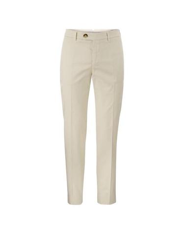 [해외직구] 26SS 브루넬로 쿠치넬리 코튼 스트래치 미드 라이즈 슬림 핏 치노 M289LI1770 CREAM