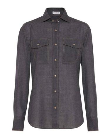 브루넬로 쿠치넬리 [해외직구] 24FW 브루넬로 쿠치넬리 셔츠 MD920MJ986C001 Dark Grey