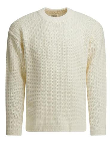 [해외직구] 26SS 씨피 컴퍼니 램스울 GRS 박시 크루넥 스웨터 19CMKN127A110149A103 White