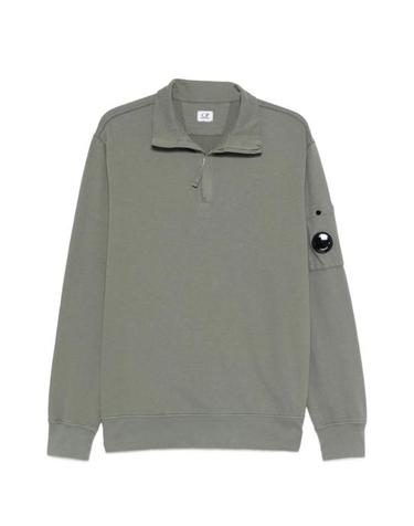 [해외직구] 26SS 씨피 컴퍼니 라이트 플리스 하프 집 렌즈 스웨트셔츠 20CMSS022A002246G 921 GUNMETAL