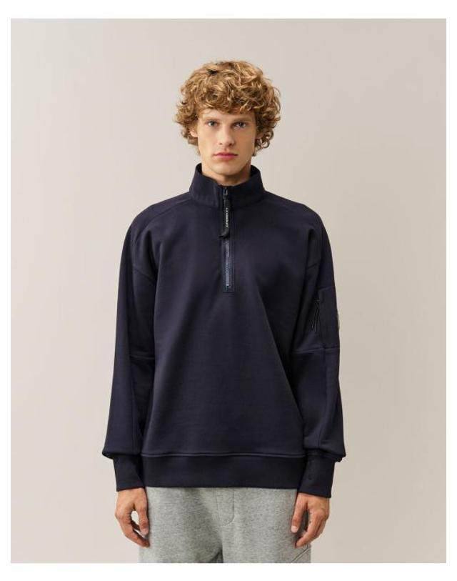 씨피 컴퍼니 [해외직구] 26FW 씨피 컴퍼니 긴팔 티셔츠 21CMSS033A005086W 888 BLU 착용컷