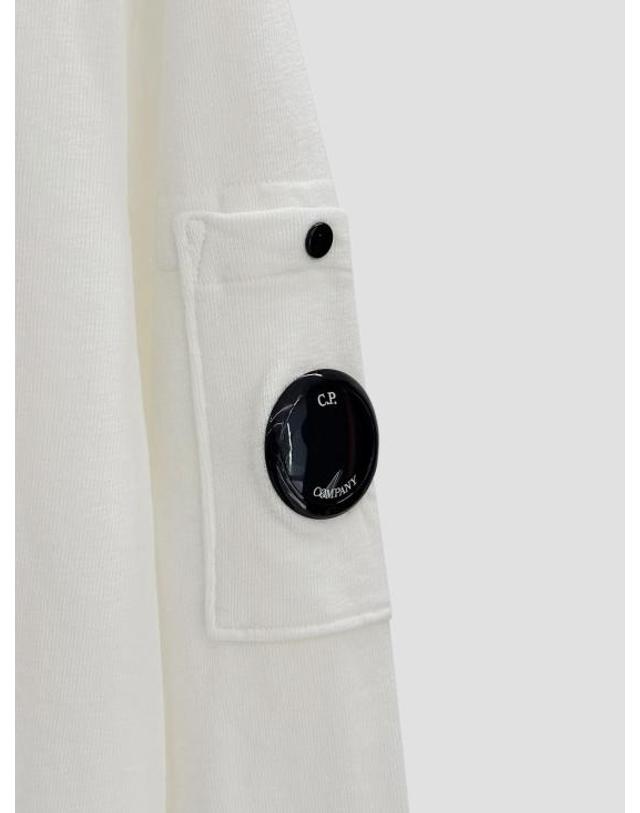씨피 컴퍼니 [해외직구] 26SS 씨피 컴퍼니 긴팔 티셔츠 20CMSS207A110337O 103 GAUZE WHITE 착용컷