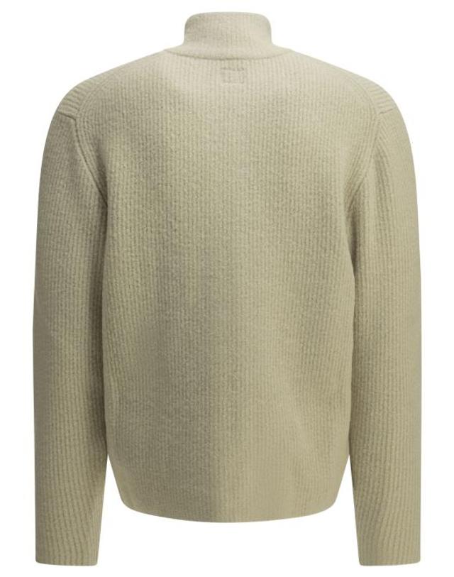 씨피 컴퍼니 [해외직구] 26FW 씨피 컴퍼니 집업 니트 21CMKN249A110784A120 WHITE 착용컷