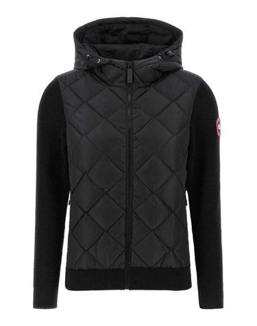 [해외직구] 25FW 캐나다구스 하이브리지 휴론 퀼티드 니트 후드 6800L9061 Black