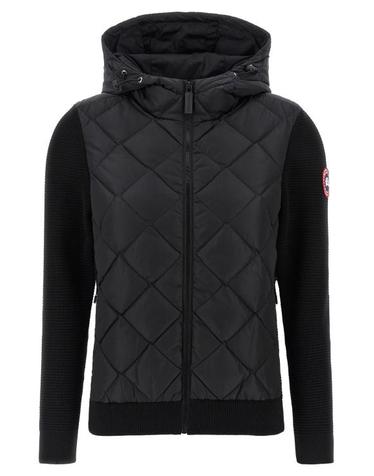 [해외직구] 26FW 캐나다구스 하이브리지 휴론 퀼티드 니트 후드 6800L9061 Black