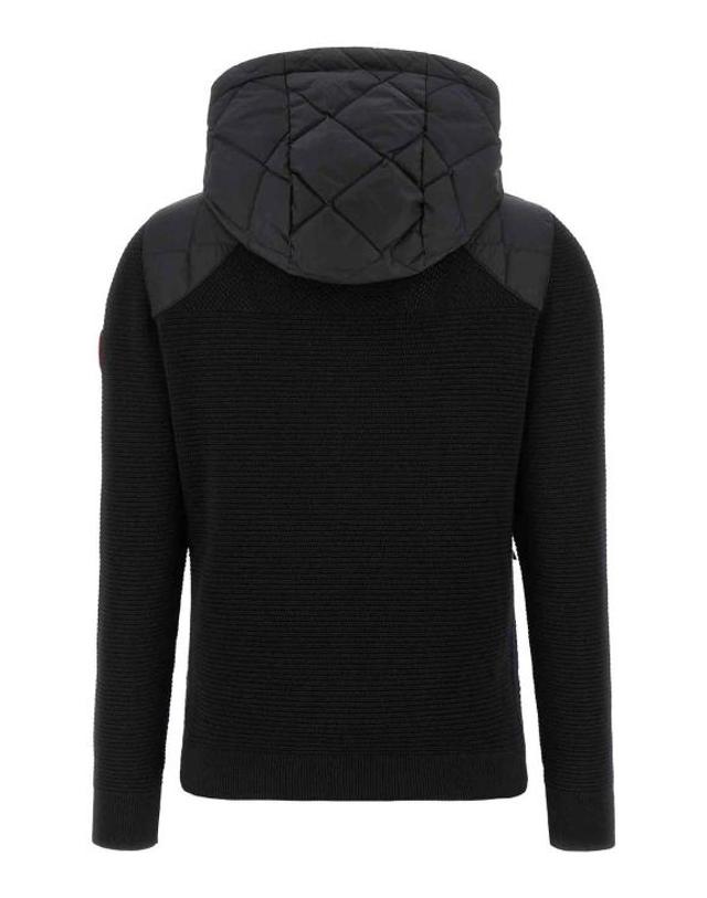 캐나다구스 [해외직구] 25FW 캐나다구스 하이브리지 휴론 퀼티드 니트 후드 6800L9061 Black 착용컷