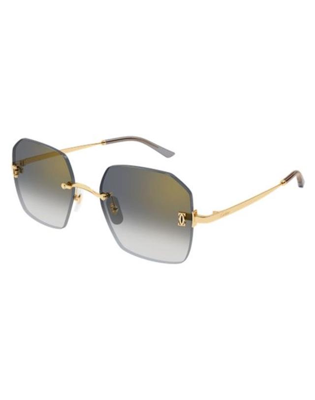 까르띠에 [해외직구] 26SS 까르띠에 선글라스 CT0591S 001 55 GOLD 착용컷