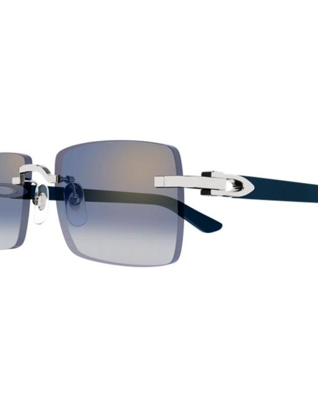 까르띠에 [해외직구] 26SS 까르띠에 선글라스 CT0579S 004 BLUE 55 SILVER 착용컷