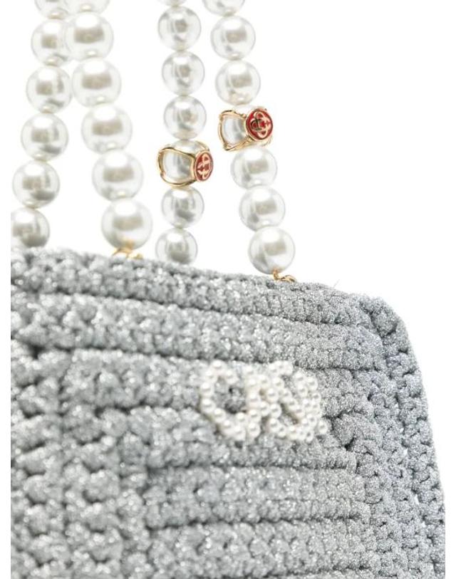 카사블랑카 [해외직구] 25SS 카사블랑카 숄더백 APS25 BAG 113 01 SILVER 착용컷