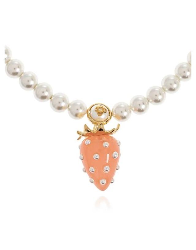 카사블랑카 [해외직구] 26SS 카사블랑카 네크리스 A SP26 JW 369 01 GOLD PINK WHITE 착용컷