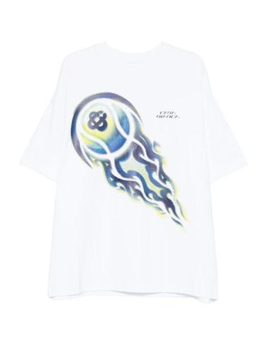 [해외직구] 26SS 카사블랑카 반팔 티셔츠 MSP26JTS064 01 FLAMING TENNIS BALL