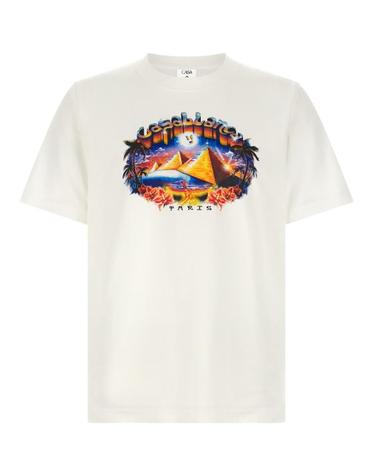 [해외직구] 26FW 카사블랑카 반팔 티셔츠 MPF26JTS00109TOURISM White