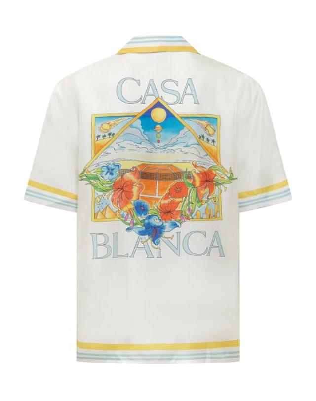 카사블랑카 [해외직구] 26SS 카사블랑카 긴팔 셔츠 MSS26SH003 04 FLOWER COURT ICON 착용컷