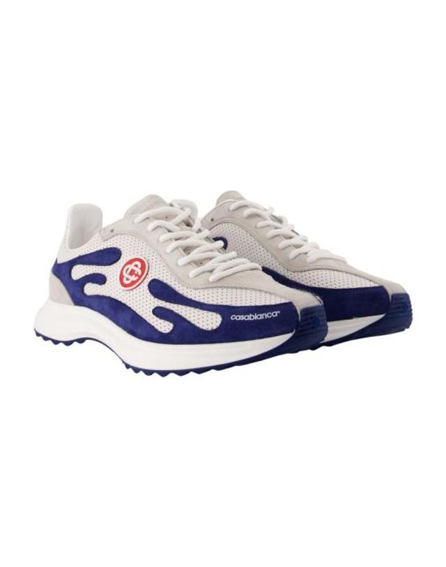 카사블랑카 [해외직구] 26FW 카사블랑카 스니커즈 ASNK02410M BLUE 착용컷