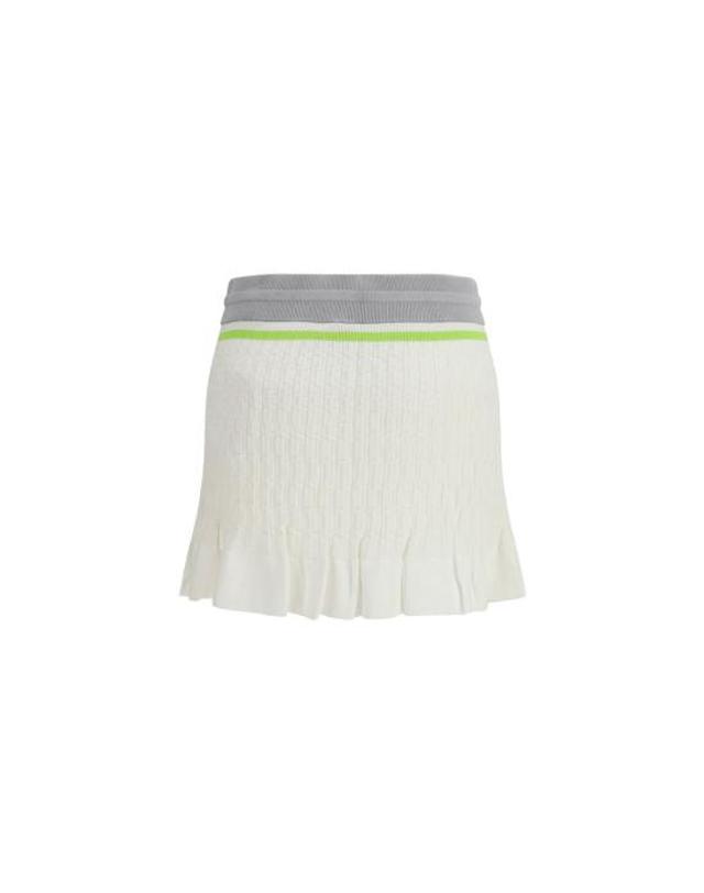 카사블랑카 [해외직구] 26SS 카사블랑카 숏 스커트 CAWSP26KW124801WHITEBB 착용컷