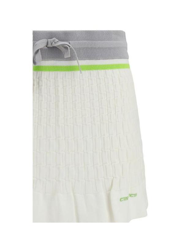 카사블랑카 [해외직구] 26SS 카사블랑카 숏 스커트 CAWSP26KW124801WHITEBB 착용컷