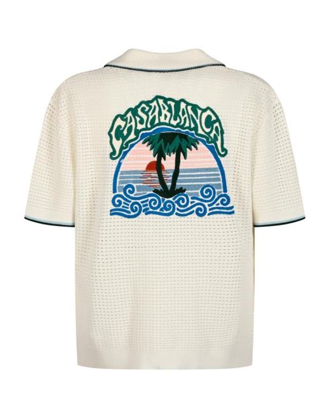 카사블랑카 [해외직구] 26FW 카사블랑카 반팔 셔츠 MPF26KW141301 PALM TREE EMBLEM 착용컷