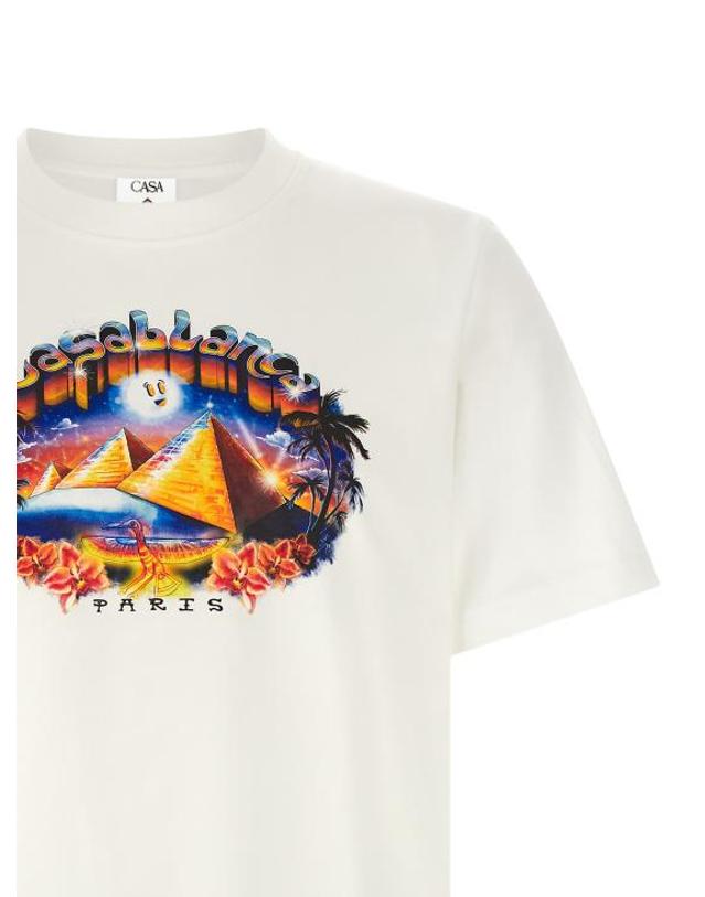 카사블랑카 [해외직구] 26FW 카사블랑카 반팔 티셔츠 MPF26JTS00109TOURISM White 착용컷