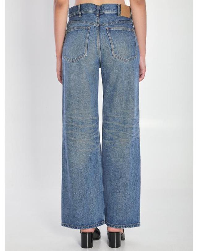 셀린느 [해외직구] 25FW 셀린느 스트레이트 팬츠 유니온 워시 RP055930F 07UW BLUE 착용컷