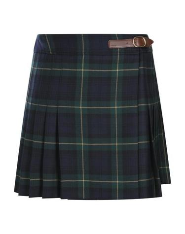 [해외직구] 25FW 셀린느 킬트 미니 스커트 RJ03D0109 GAB GREEN NAVY YELLOW