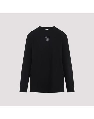 [해외직구] 26FW 셀린느 긴팔 티셔츠 RX0LL1242 38AW BLACK WHITE