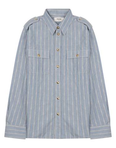 [해외직구] 25FW 셀린느 리포터 셔츠 RC0620551 07IA BABY BLUE