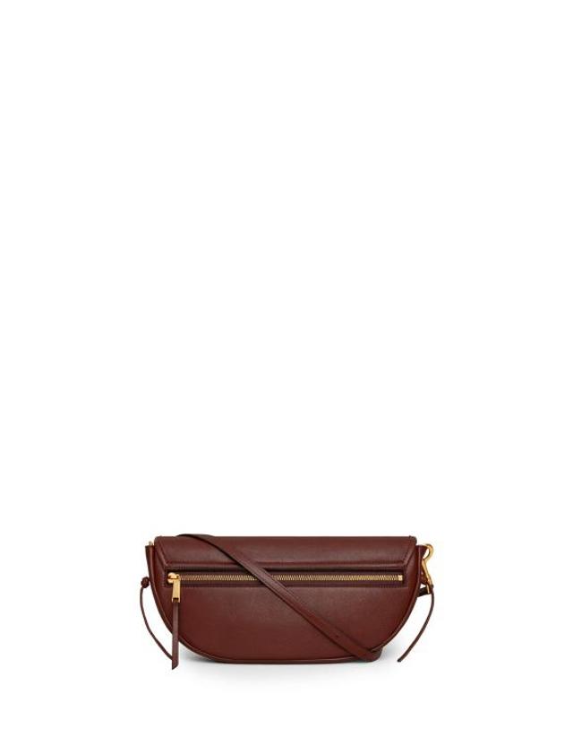 셀린느 [해외직구] 26FW 셀린느 리들 하프 문 소프트 램스킨 트리옹프 크로스백 L10373778 BROWN 착용컷