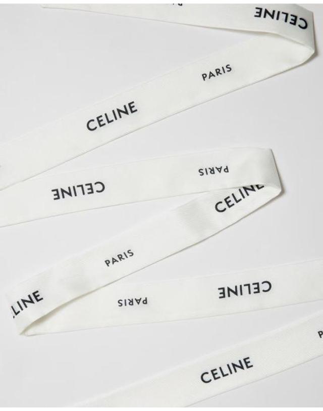 셀린느 [해외직구] 셀린느 넥타이 ULT 010634 BLANC TU WHITE 착용컷