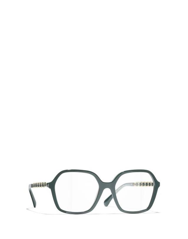 샤넬 [해외직구] 26FW 샤넬 안경 CH3489Q 1459 GREEN VENDOME 착용컷