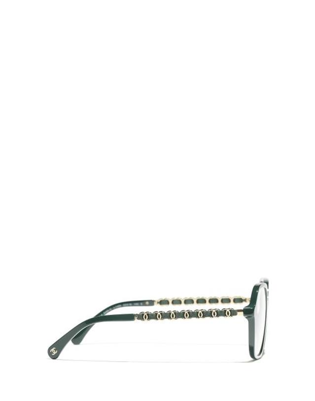 샤넬 [해외직구] 26FW 샤넬 안경 CH3489Q 1459 GREEN VENDOME 착용컷