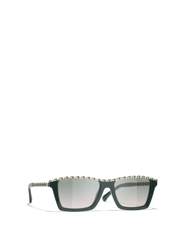 샤넬 [해외직구] 26FW 샤넬 선글라스 CH5548Q 1459S3 GREEN VENDOME 착용컷