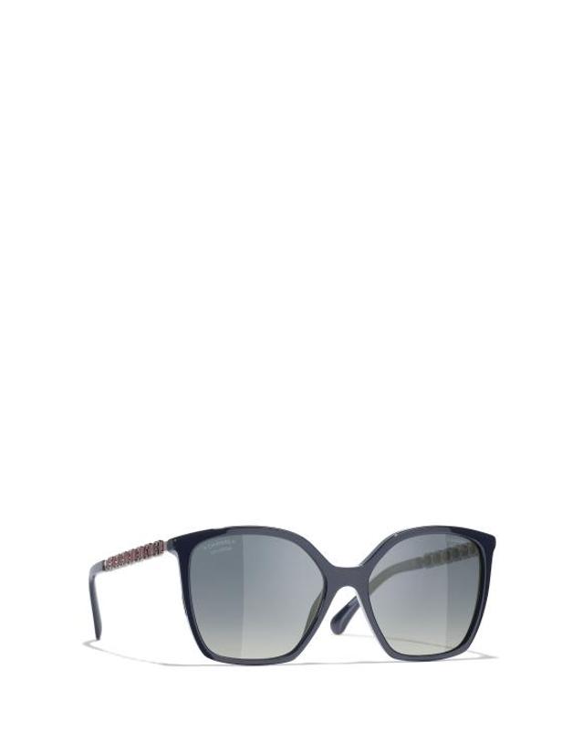 샤넬 [해외직구] 26FW 샤넬 아세테이트 카프스킨 선글라스 CH5546Q 1462K4 BLUE VENDOME 착용컷