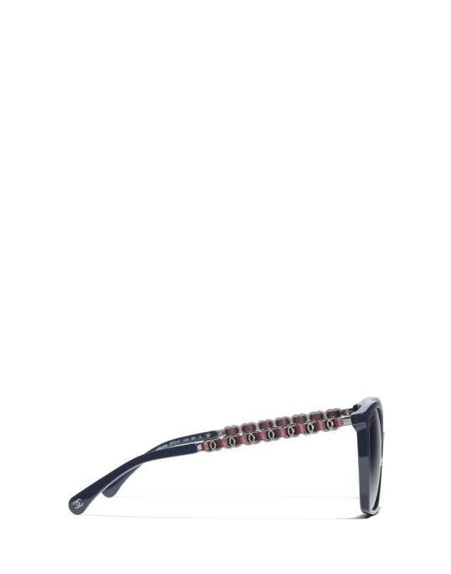 샤넬 [해외직구] 26FW 샤넬 아세테이트 카프스킨 선글라스 CH5546Q 1462K4 BLUE VENDOME 착용컷
