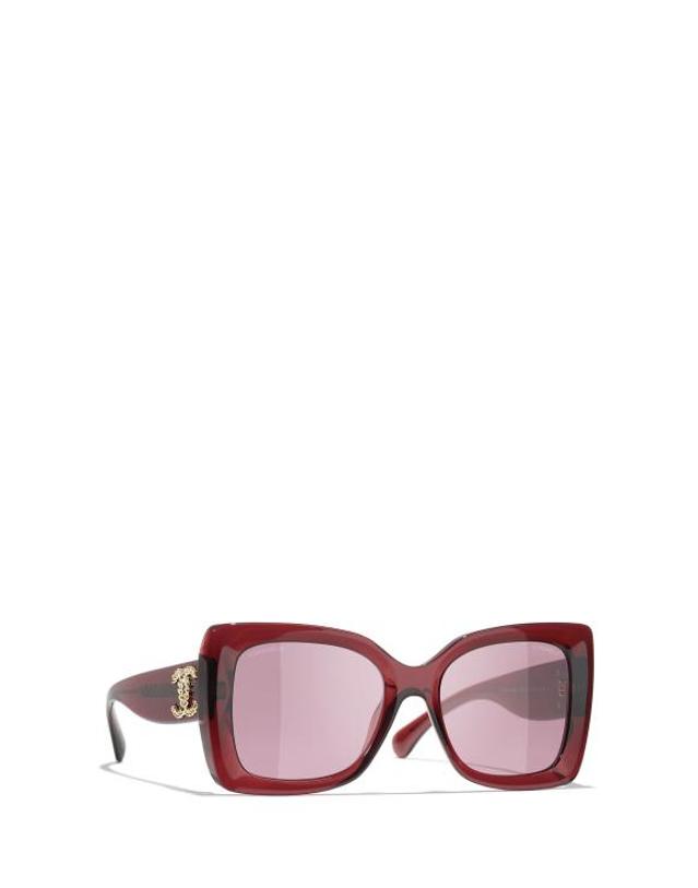 샤넬 [해외직구] 26FW 샤넬 선글라스 CH5555 1819EV CRYSTAL BORDEAUX 착용컷