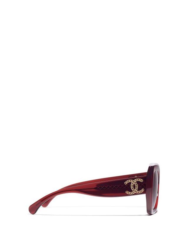 샤넬 [해외직구] 26FW 샤넬 선글라스 CH5555 1819EV CRYSTAL BORDEAUX 착용컷